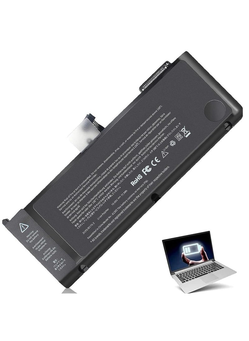 Generic Replacement Battery A1382 for MacBook Pro 15 A1286 Early 2011 Late Mid 2012 8-inch 2-in-1 9-inch 10.8V [5200mAh 10.8V]  - Image 1