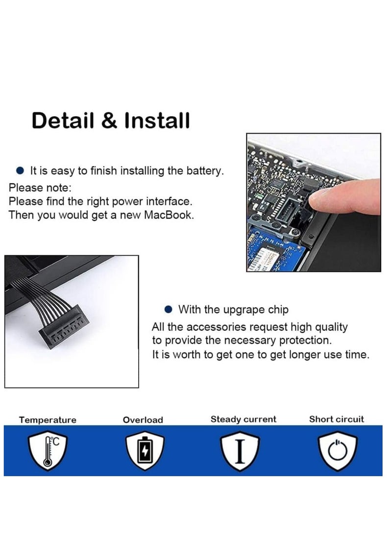Generic Replacement Battery A1382 for MacBook Pro 15 A1286 Early 2011 Late Mid 2012 8-inch 2-in-1 9-inch 10.8V [5200mAh 10.8V]  - Image 4