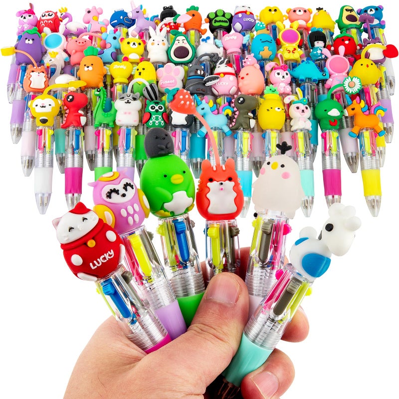 HNSYYF 60-Pack Easter Multicolor Pen in One - Cute Easter Pens for Kids, 4-in-1 Ballpoint Pens, Perfect Easter Gifts & Party Favors, Classroom Prizes & School Supplies - Image 1