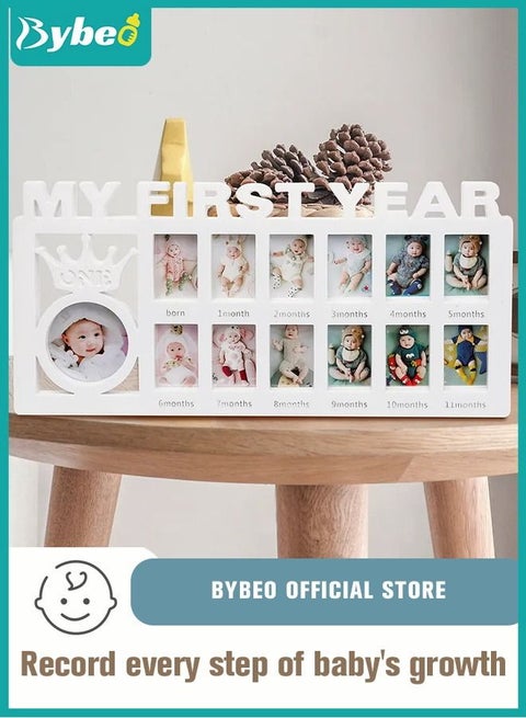 First Year Newborn Keepsake Frame 12 Months Milestone Photo Frames Baby Shower And Album Gifts