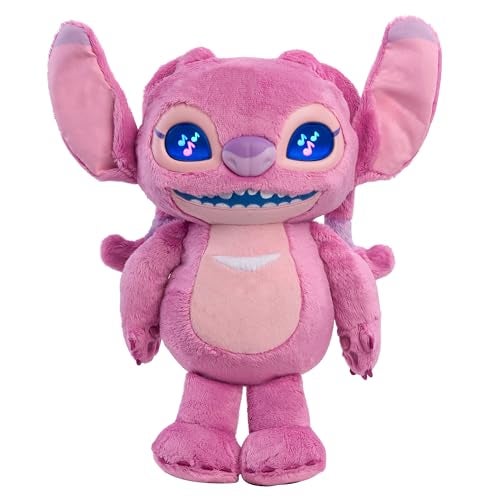 Just Play Disney Stitch Angel Many Moods 14inch Interactive Plush 50 Sounds Effects Expressive LCD Eyes Show Her Moods Toy for Fans Girls Boys Kids 3 and Up by Just Play - Image 1