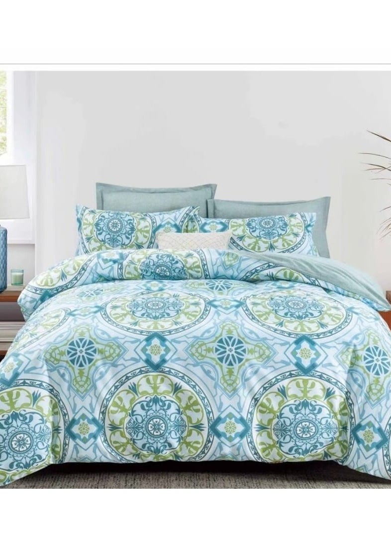 Generic - DUOMA HOME cotton duvet cover set , king size ,6pcs set with duvet cover 220*240cm and fit sheet and 4pcs pillowcases - Image 1