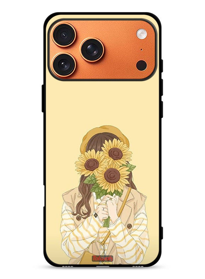 Tolwak Apple iPhone 17 Pro Max Protective Case Cover Hide Face With Sunflowers - Image 1