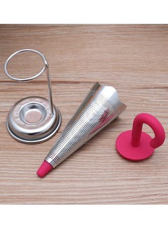 SYOSI Loose Tea Infuser Stainless Steel Creative Umbrella Tea Ball Infuser Reusable Leaf Filter Tea Strainer Ball Kitchen Making Tea Tool Spice Strainer ​Infuser Seasoning Ball Tea Interval Diffuse, Red  - Image 5