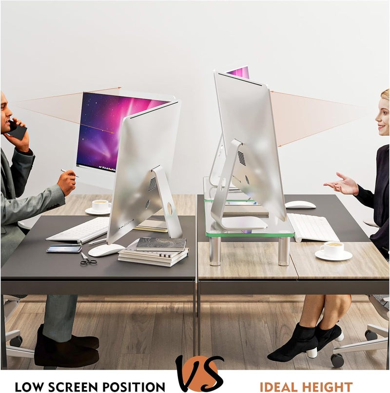 Hemudu 2 Pack Computer Monitor Stand Riser with Height Adjustable Multi Media Desktop Stand for Computers, Laptops & TVs - Image 5