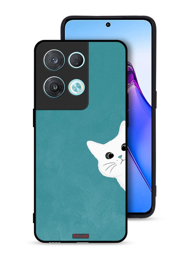 Tolwak Oppo Reno8 Pro 5G Protective Case Cover Cat Appearing - Image 1