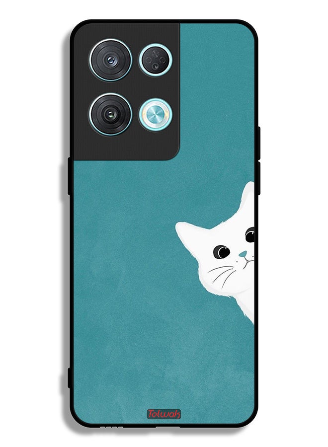 Tolwak Oppo Reno8 Pro 5G Protective Case Cover Cat Appearing - Image 2
