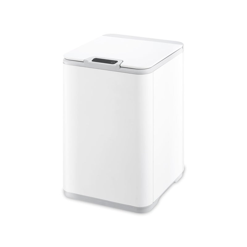 Ninestars NINIESTARS DZT1035 26 GAL  10L White Plastic Square Shape Motion Sensor Trash CAN