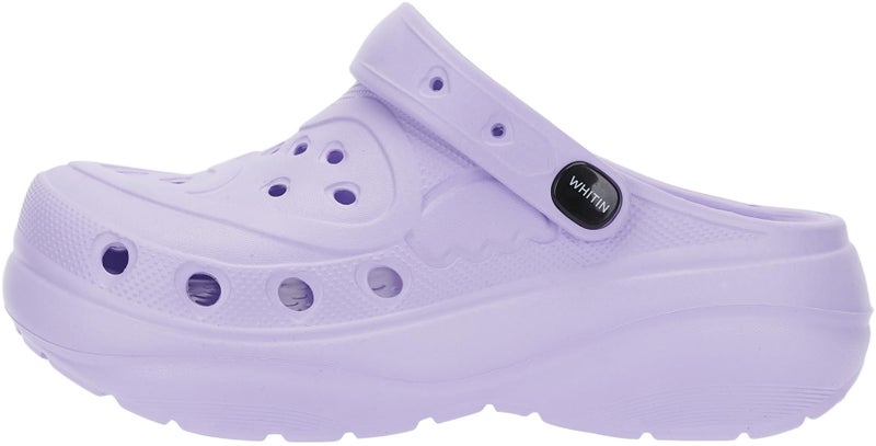WHITIN Garden Clogs for Women Slip On Shoes Breathable Wedge Cushioned Thick Sole with Heel Strap Beach Zuecos para Mujer Slippers Size 9 Slip On Platform Mules Slides for Ladies Sandals Purple 40 - Image 2