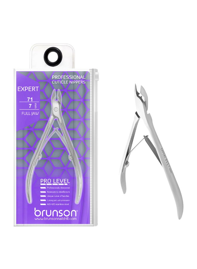 brunson Professional Cuticle Nippers Expert 71-7mm Full-Jaw | Manicure -Pedicure Cuticle Remover BCNE717 - Image 1