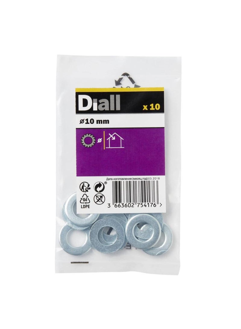 Steel Shakeproof Washer Pack M10 10 Piece