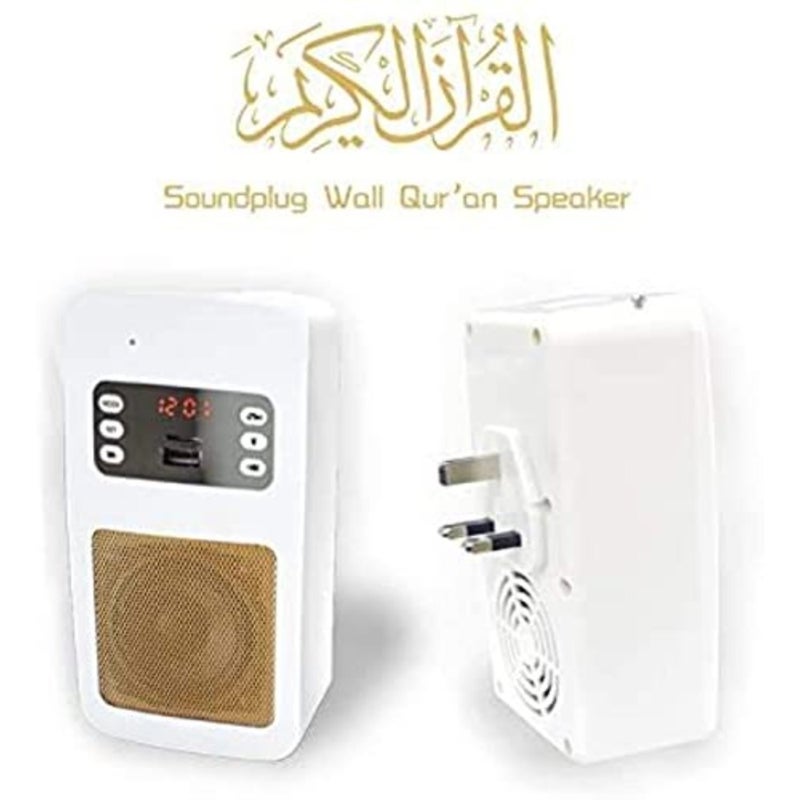 مكبر صوت ذكي للقرآن الكريم للاستخدام المنزلي، بلاستيك ABS، أسود، جهاز تحكم عن بعد + بلوتوث + ضوء LED + راديو + تشغيل USB/SD - Image 2