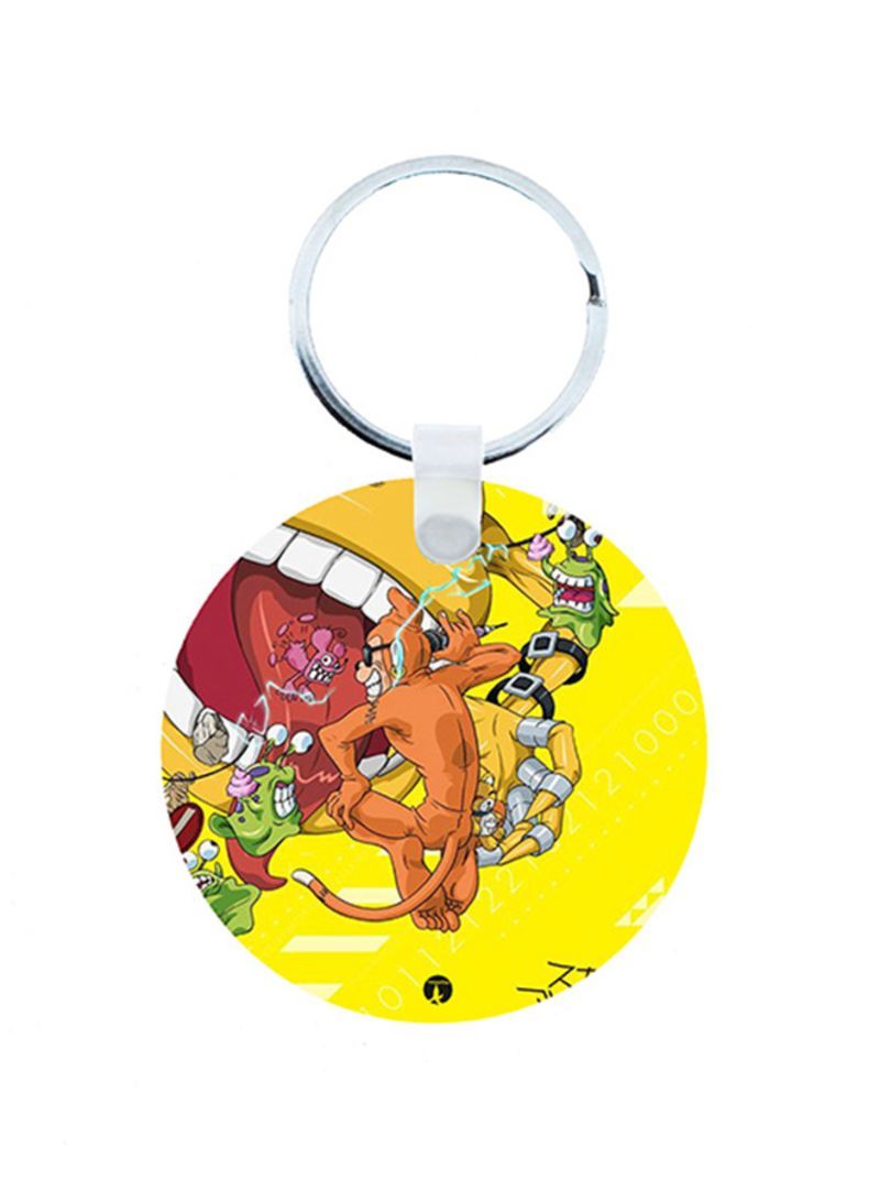 The Digimon Anime Wooden Keychain