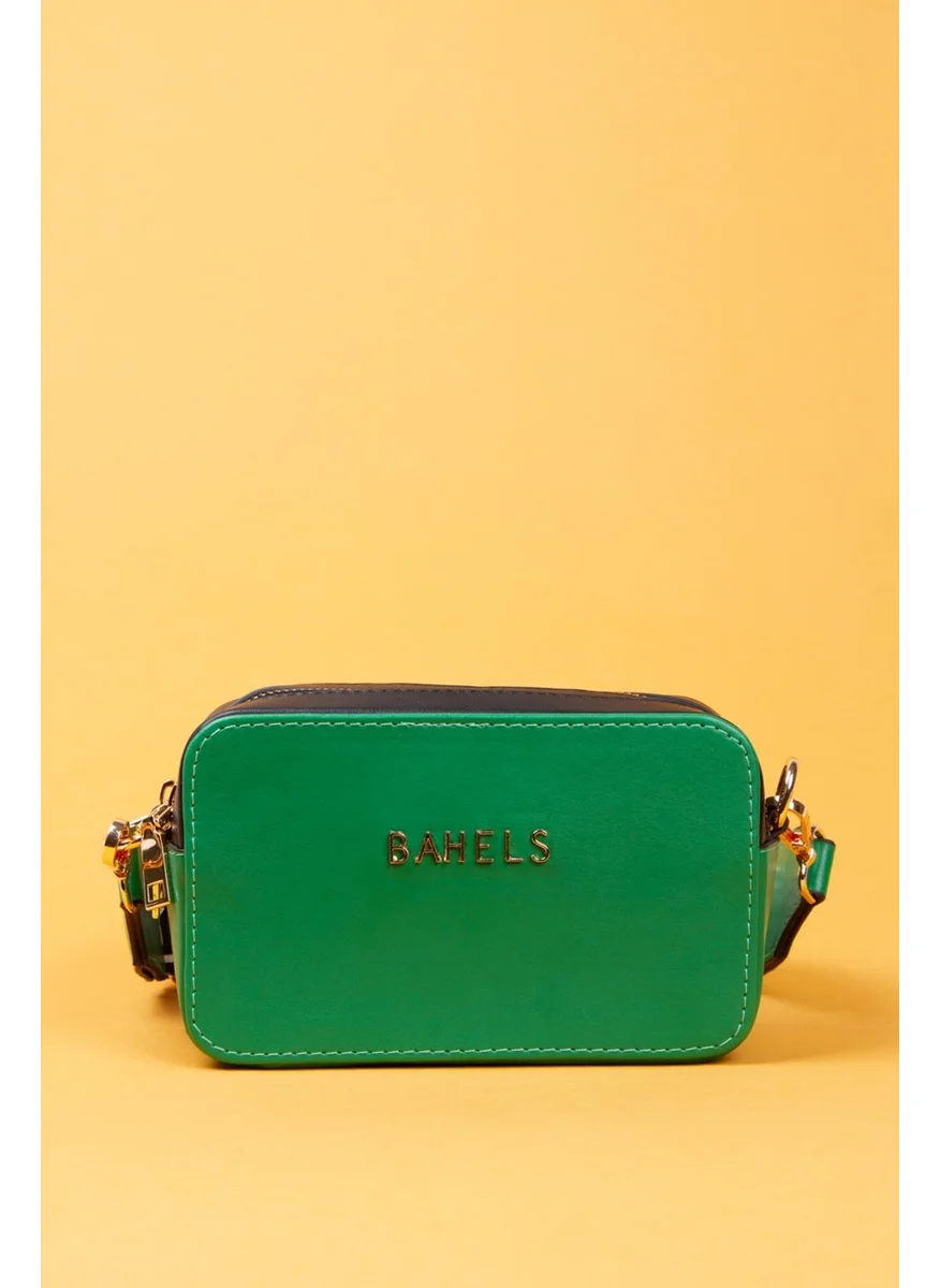 باهلس Women's Green Special Design Two-Compartment Box Shoulder Bag