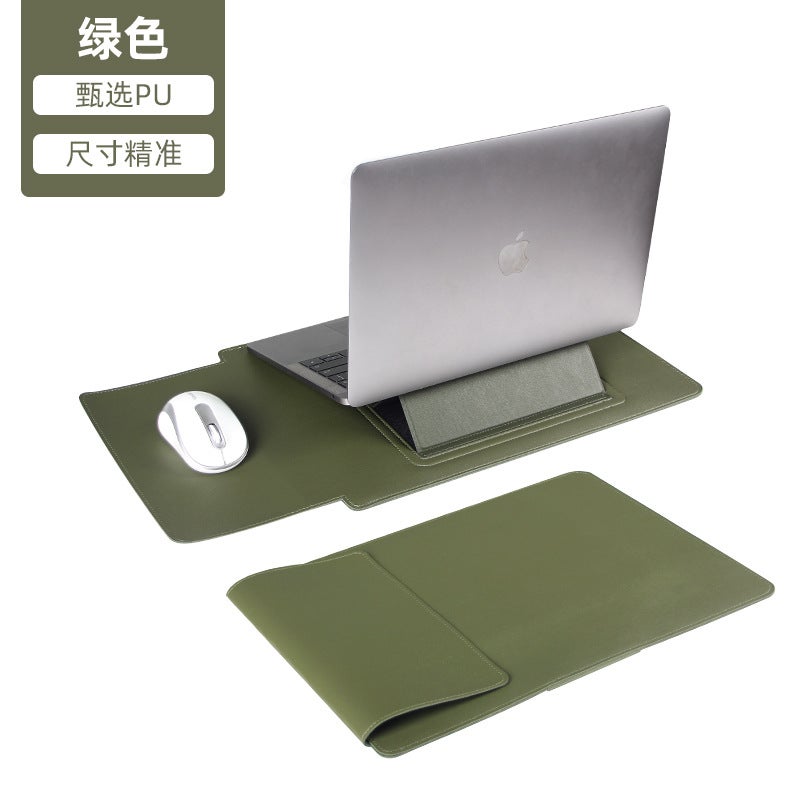 For Apple Huawei 14-inch Notebook Inner Bag Waterproof Adjustable Ultra-light Stand Computer Bag Protective Case Green [liner bag]]