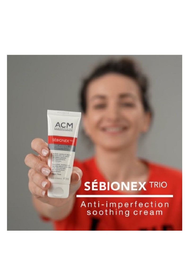 ACM Laboratoire dermatologique - ACM Sebionex Trio Anti-Imperfection Soothing Cream For Oily And Acne-Prone Skin 40ml - Image 1