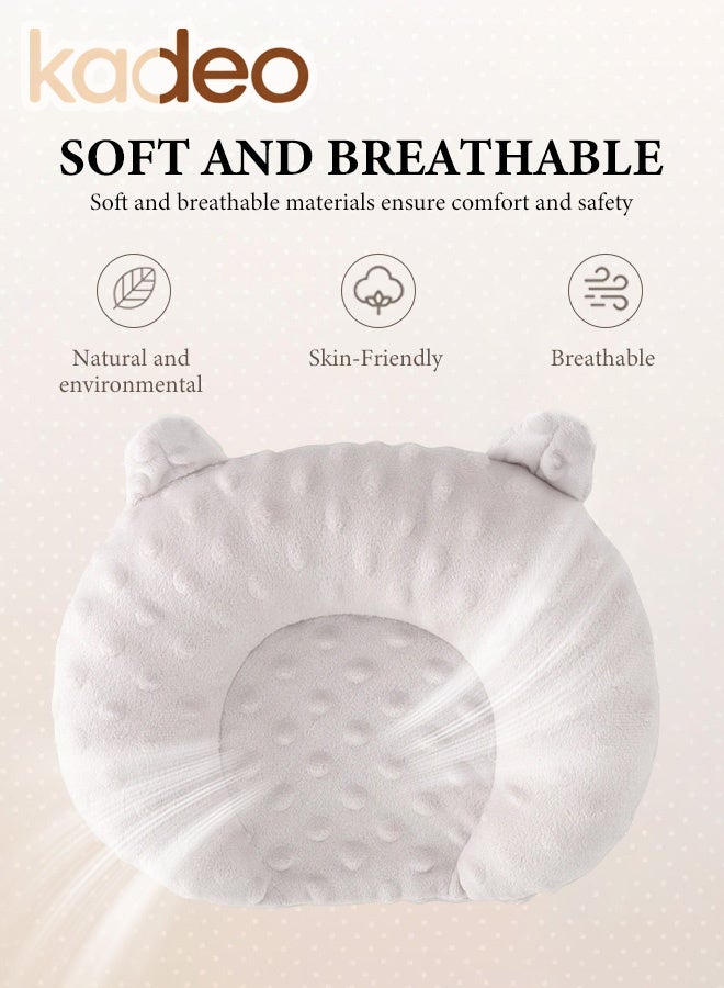 kadeo Nursing Pillow and Positioner, for Breastfeeding and Bottle Feeding, Machine-Washable Head and Neck Support, Tummy Time, , Awake-Time Support Grey - Image 5