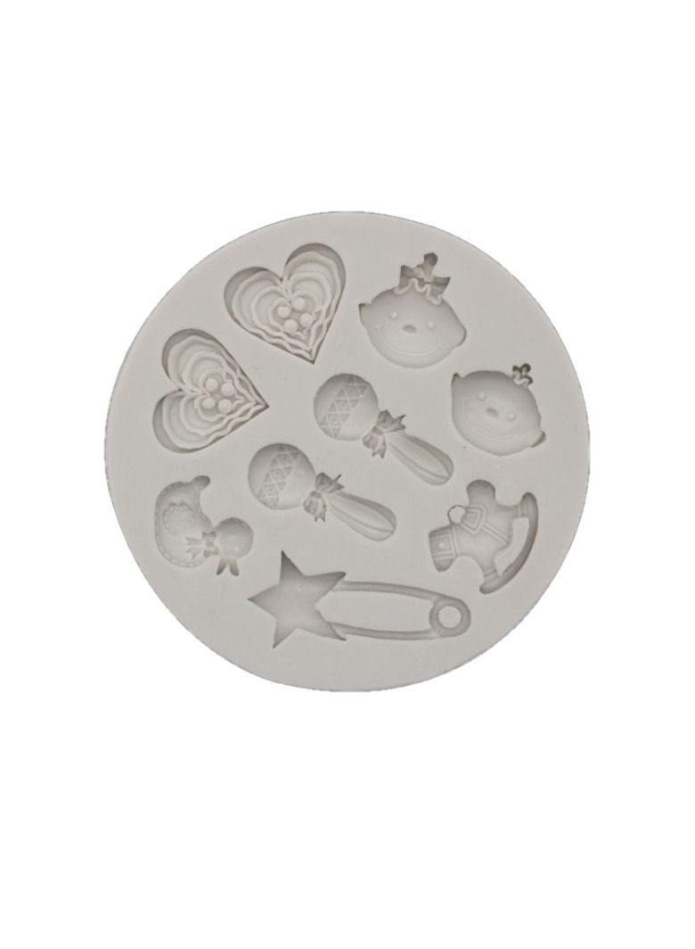 الأزرق جي دبليو قطعتين من نوع ديكور كعكة الشوكولاته العفن - Image 3