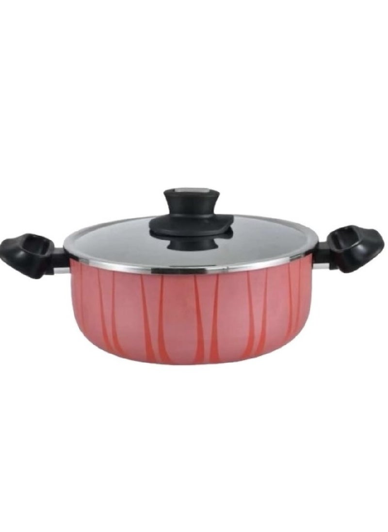 ميستر كوك - قدر تفلون مع غطاء ستانلس ستيل 28 سم MISTER COOK MC/1253/28 - Image 1