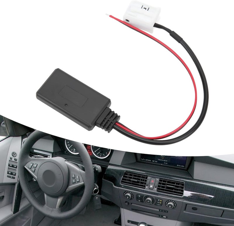 ويوبلز كابل محول صوت لاسلكي، وحدة صوت راديو السيارة اللاسلكية AUX، موصل صوت السيارة البديل لسلسلة 5 E60 E61 2003-2010 - Image 3