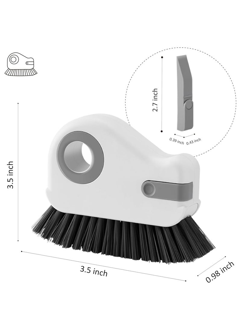 Hihonor - 2 in 1 Groove Cleaning Brush Window Track Cleaning Tools, Multifunction Grout Cleaner Tool Grip Brush Hard Bristle Crevice Cleaning Brush for Sliding Door Track, Window Sill, Window Seal (2PCS-Grey) - Image 1