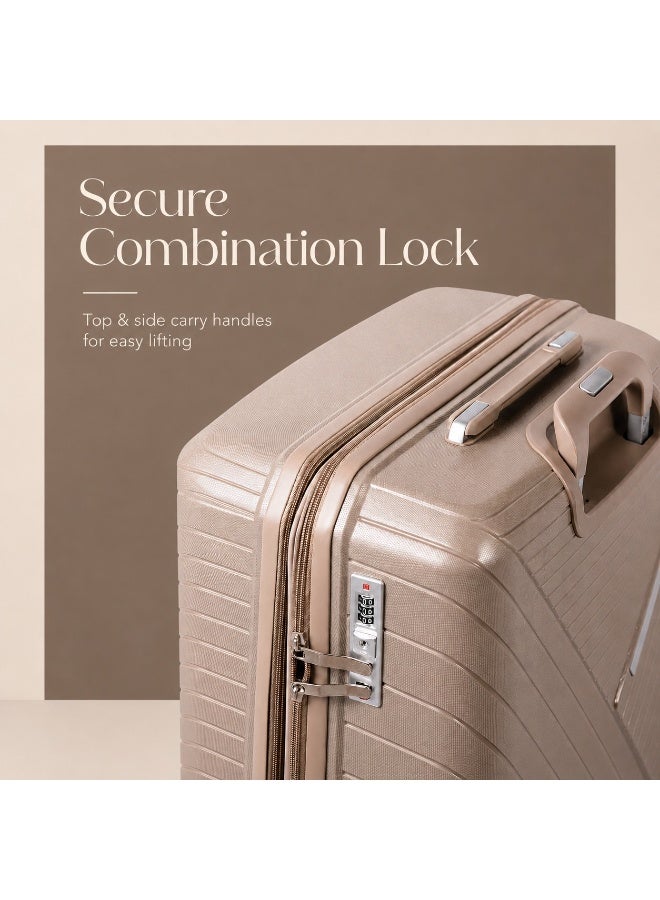 3-Piece Anti-Break Luggage Set, Durable Travel Suitcases with Spinner Wheels and Built-in Security Lock, Shock-Resistant Design for Heavy Use - Image 2