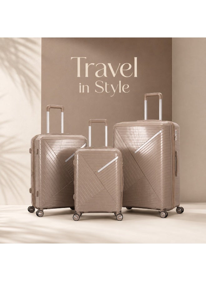 3-Piece Anti-Break Luggage Set, Durable Travel Suitcases with Spinner Wheels and Built-in Security Lock, Shock-Resistant Design for Heavy Use - Image 1