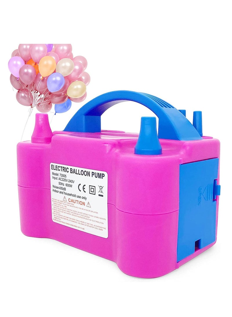 سكاي تاتش مضخة بالون كهربائي فوهة مزدوجة بالونات محمولة مضخة هواء لبالون قوس بالون إكليل زينة الحفلات الأطفال عيد ميلاد الطفل دش حزب اللوازم والديكورات الوردي - Image 1