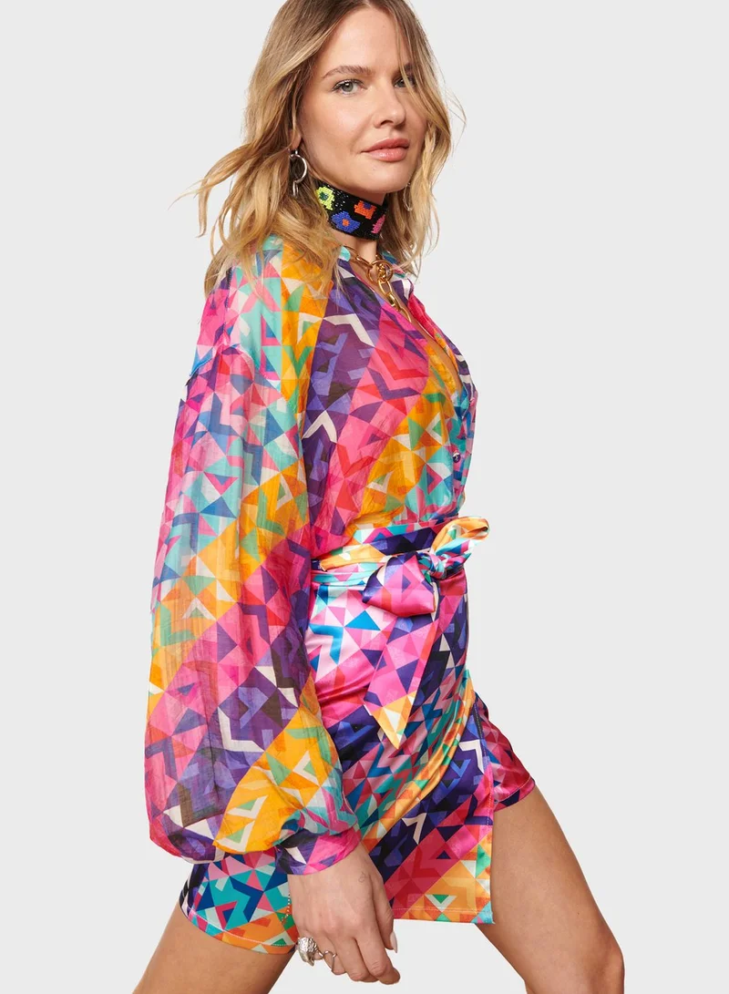 Never fully Dressed Printed Mini Skirt