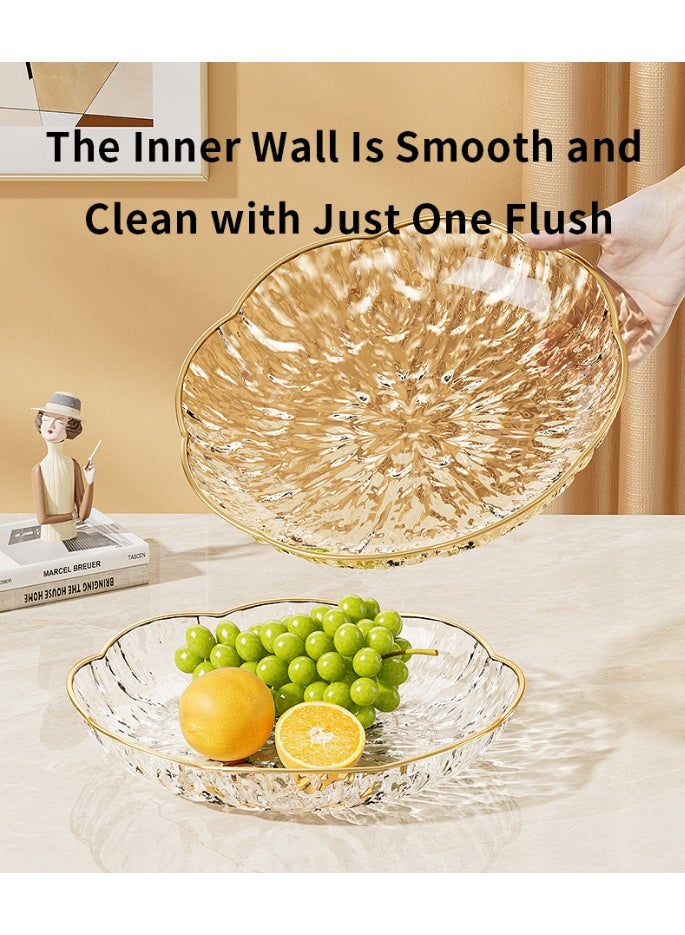 Transparent Plastic Fruit Tray Home Living Room Snack Plate PE Material Easy to Clean Fruit Serving Dish - Image 4