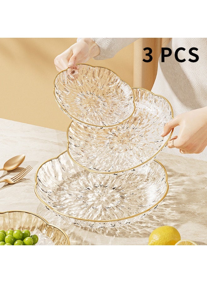 Transparent Plastic Fruit Tray Home Living Room Snack Plate PE Material Easy to Clean Fruit Serving Dish - Image 1