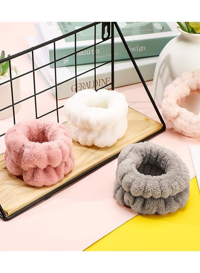 4 Pairs Wrist Spa Washband Microfiber Wrist Wash Towel Band Wristbands for Washing Face Absorbent Wristbands Wrist Sweatband for Women Girls Prevent Liquid from Spilling - Image 1
