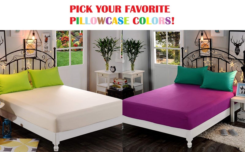 Elegant Comfort شيت مفروشات فاخرة 1500 بجودة فندقية ممتازة - قطعة واحدة، ميكروفايبر ناعم للغاية - جيب عميق يصل إلى 16 بوصة، مقاوم للتجاعيد والتلاشي، كوين، برتقالي - Image 3