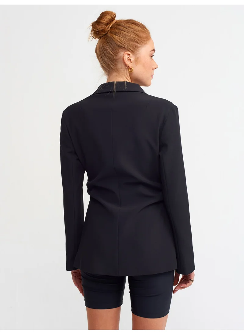ديلفين 60300 Shirred Fit Jacket-Black