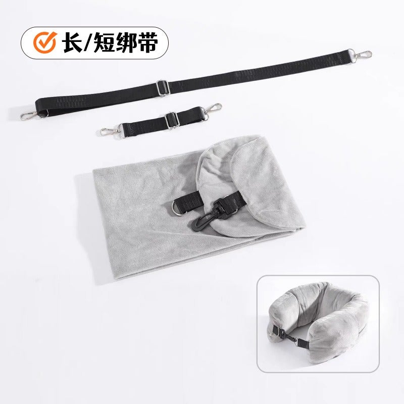 New Travel Headrest Soft Plush Filled U-Shaped Portable Pillow for Luggage and Outdoors - Image 1