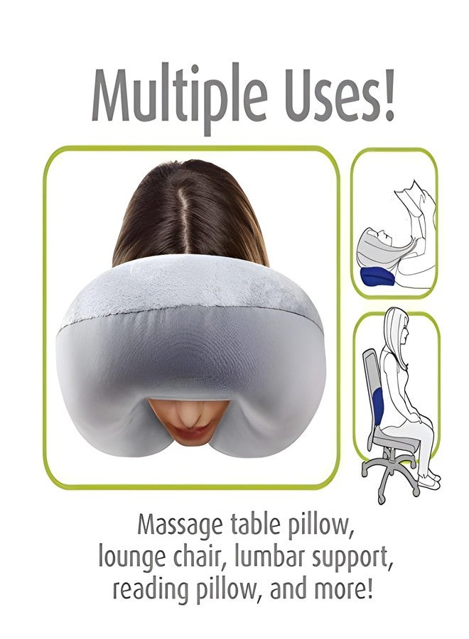 Everstep Unisex U-Shaped Neck Rest Pillow for Travel Micro Fibres Soft Cushion (Grey) (Pack of 1) - Image 3
