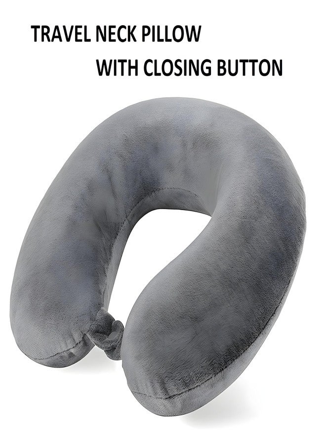 Everstep Unisex U-Shaped Neck Rest Pillow for Travel Micro Fibres Soft Cushion (Grey) (Pack of 1) - Image 5