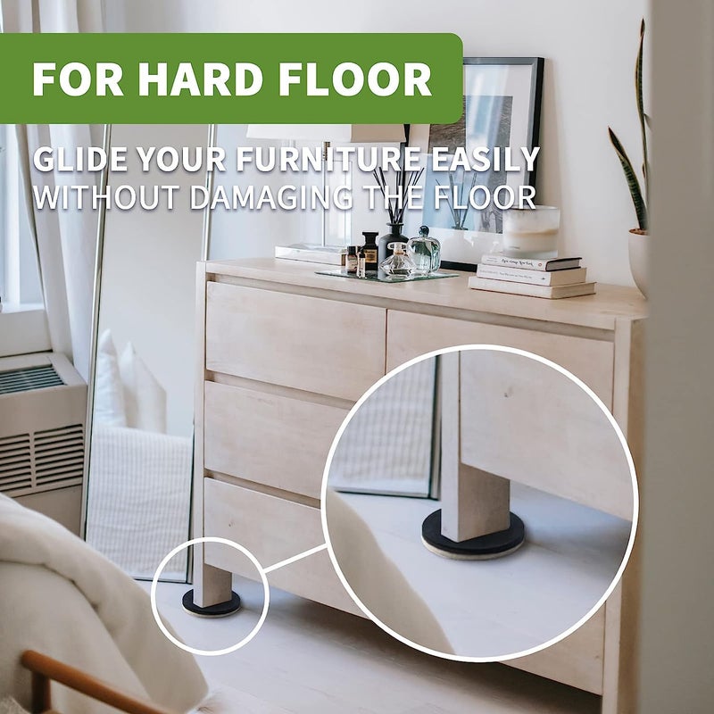 DIY Crafts DIY Crafts 100mm 4 INCH 20 Pcs, Felt Furniture Sliders for Hardwood Floors Furniture Moving Slider Heavy Duty Felt Movers Sliders Chair Legs Floors Protectors 12mm Thick (for Hardwood Floors) (5 INCH, 20)  - Image 5