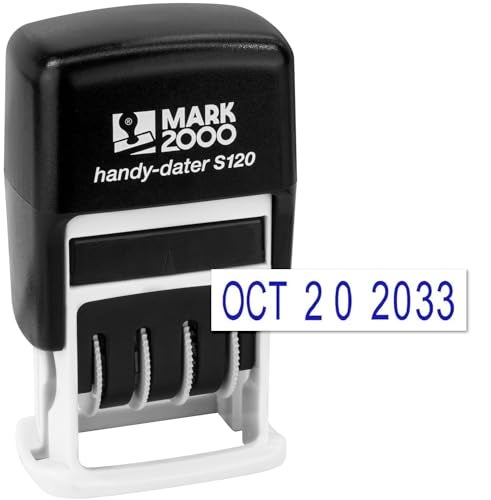 Mark 2000 - S120 Self-Inking Date Stamp - Blue Color - Image 1