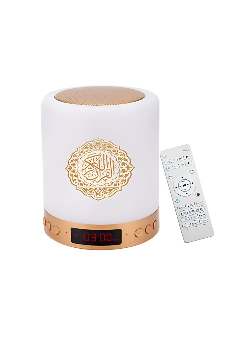 بي تي مكبر صوت محمول للقرآن الكريم مزود بمصباح لمس SQ-112: تطبيق ذكي للتحكم باللمس، 16 قارئًا، 30 لغة (MP3)، متوافق مع البلوتوث - Image 2