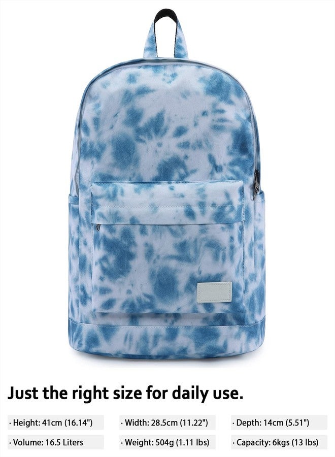 HotStyle Casual Daypack Backpack for Tween & Teen Girls, Multipurpose Middle School Bag Bookbag, Dome Top, Tie Dye, Ash Blue - Image 3