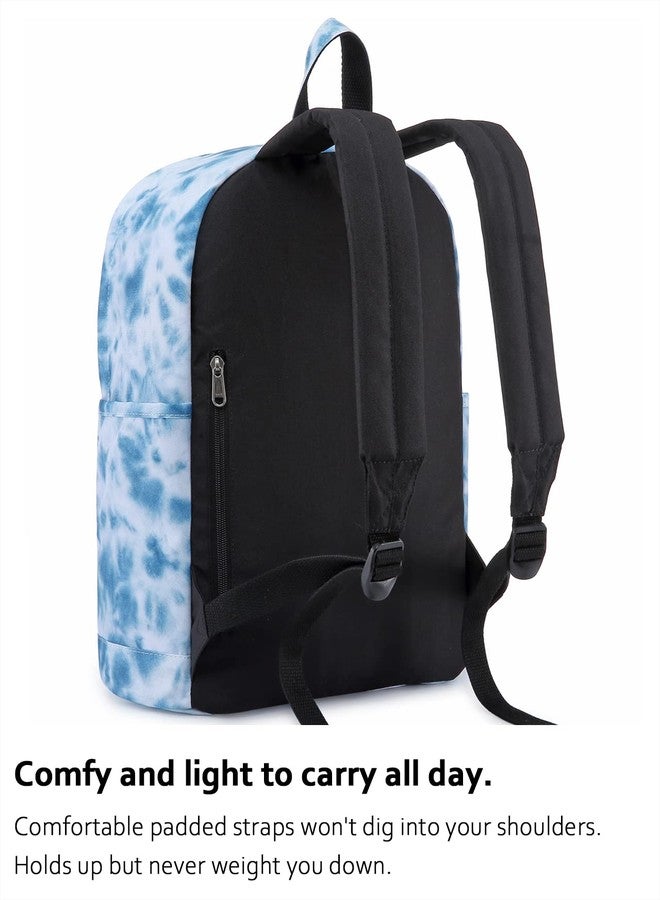 HotStyle Casual Daypack Backpack for Tween & Teen Girls, Multipurpose Middle School Bag Bookbag, Dome Top, Tie Dye, Ash Blue - Image 4