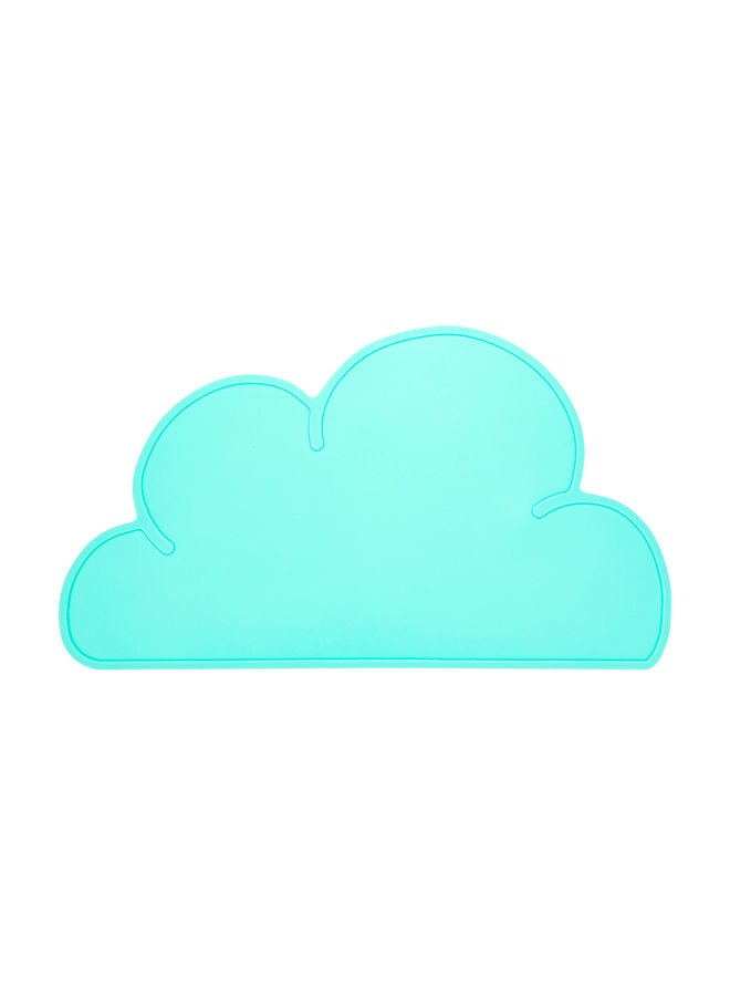 Restaurantware Silicone Cloud Shaped Food Placemat - Teal - Non-Slip - Easy Clean - Tabletop Protection - Great For Infants, Toddlers & Kids - 18 3/4" x 10 1/2" - 1ct Box - Image 4
