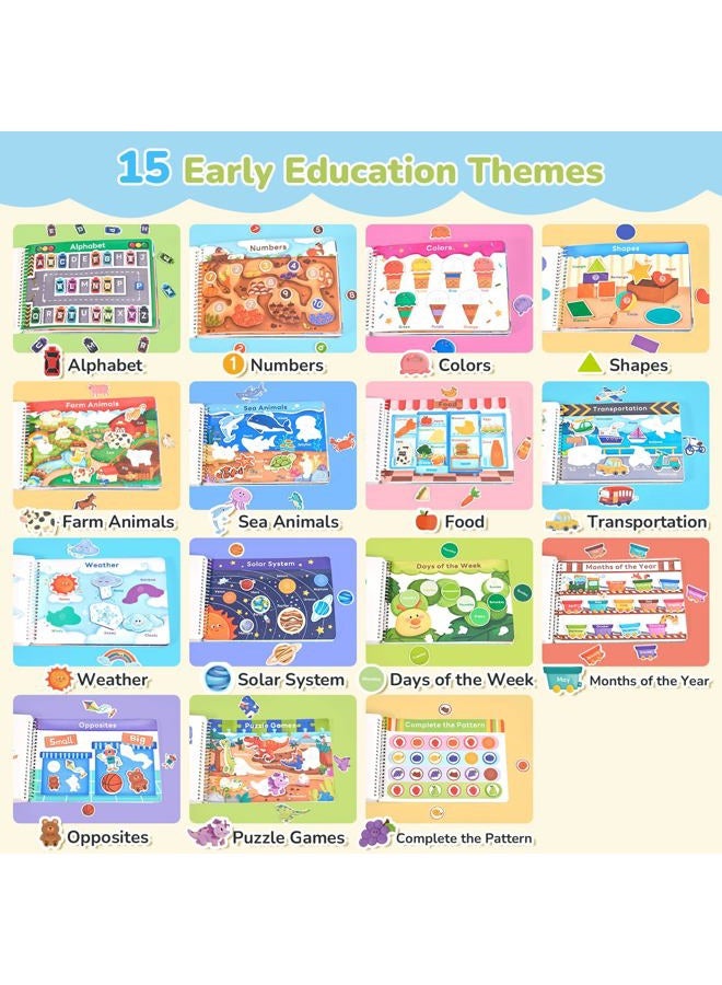 JoyCat Preschool Busy Book for Toddlers 3-5, Learning Activities, Educational Sensory Toys, Autism Learning Material, Back to School, Birthdays Presents for Boys Girls - Image 3