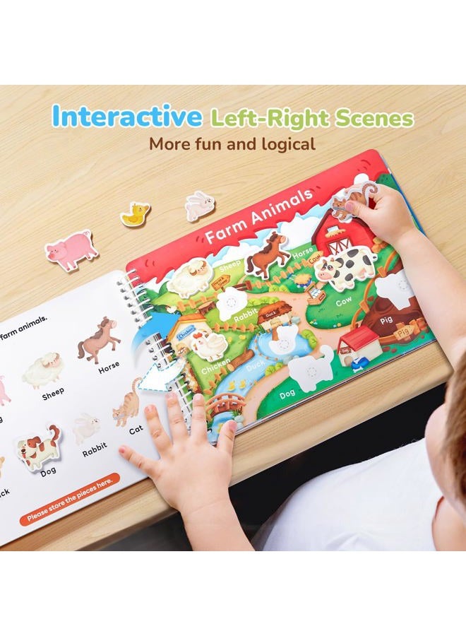 JoyCat Preschool Busy Book for Toddlers 3-5, Learning Activities, Educational Sensory Toys, Autism Learning Material, Back to School, Birthdays Presents for Boys Girls - Image 4