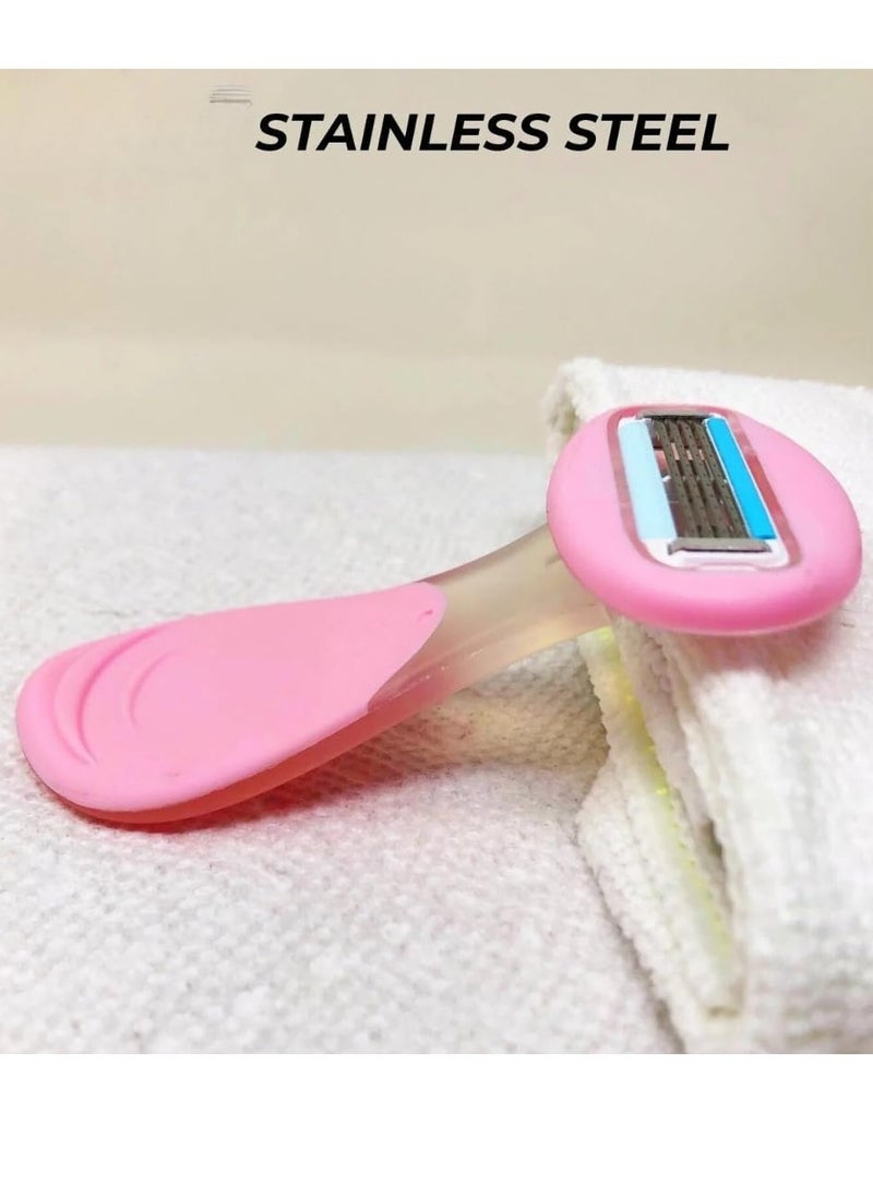 NIKITA.VIVI Women Shaving Razor for Sensitive Skin Face Razor for Women Facial Hair Dermaplaning Tool 4 Blades Instant and Painless Hair Removal for Facial Forehead Skin Upper Lip Hair Removal  - Image 2