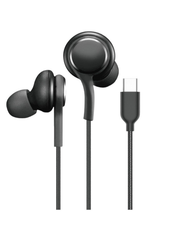 USB C Wired Earphones with Microphone for iPhone 15/15 Plus/15 Pro/15 Pro Max and Samsung S23/S23 Ultra, S22/S22 Ultra, S21, A04, Redmi Note 12/12 Pro, OnePlus, In-Ear - Image 1