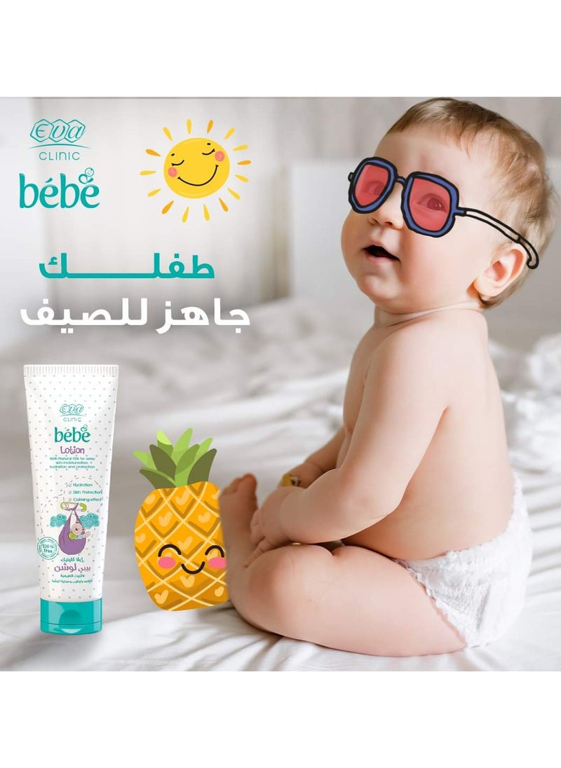 Eva Eva Clinic Bebe Lotion with Natural Oils For Extra Skin Moisturization Hydration and Protection - 200 ml  - Image 3