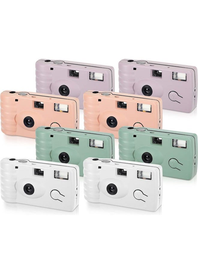 LEIFIDE 8 Pcs Disposable Camera Bulk for Wedding Single Use One Time 35mm Camera with Flash Color Film for Photography Anniversary Travel Camp Party Supplies(Cute Color) - Image 1