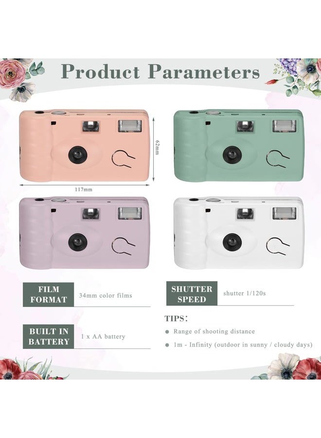 LEIFIDE 8 Pcs Disposable Camera Bulk for Wedding Single Use One Time 35mm Camera with Flash Color Film for Photography Anniversary Travel Camp Party Supplies(Cute Color) - Image 3